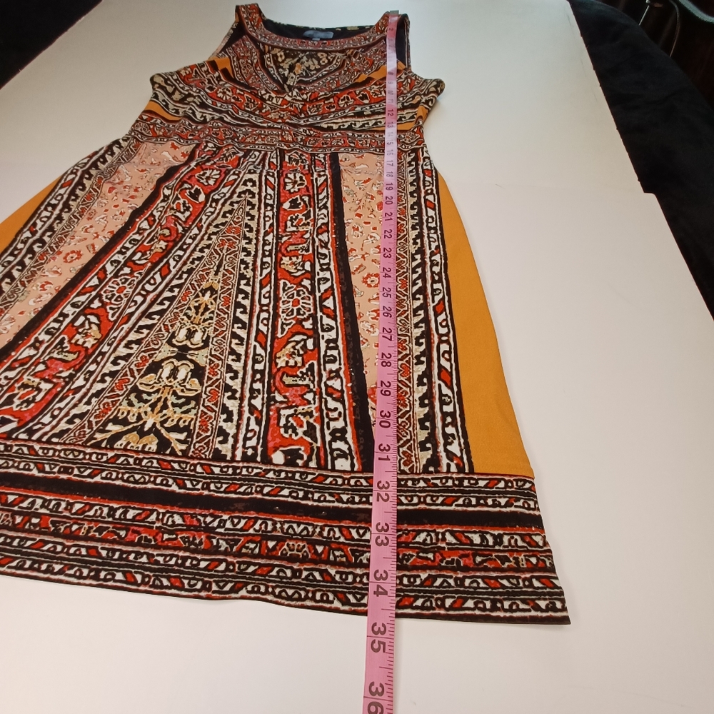 Hale Bob Denise Y2K Stretch Jersey Mini Dress Sz Med Southwestern Aztec Mosaic - Picture 9 of 13